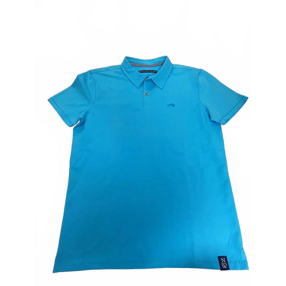 NEW NANTUCKET WHALER men's short sleeve polo in turquoise